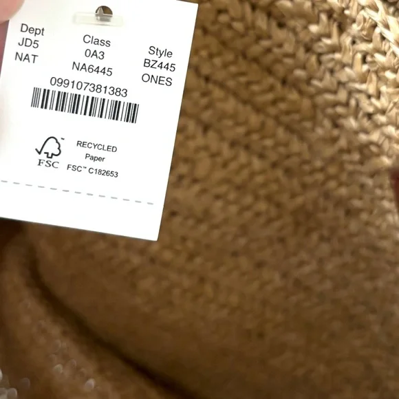 NWT J.Crew Large Handknotted Packable Tote Bag - Picture 9 of 9